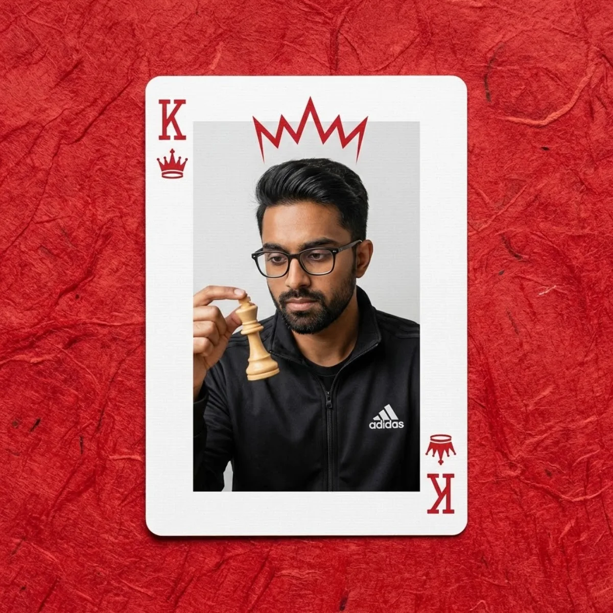 A Premium Playing Card with Custom King Portrait
