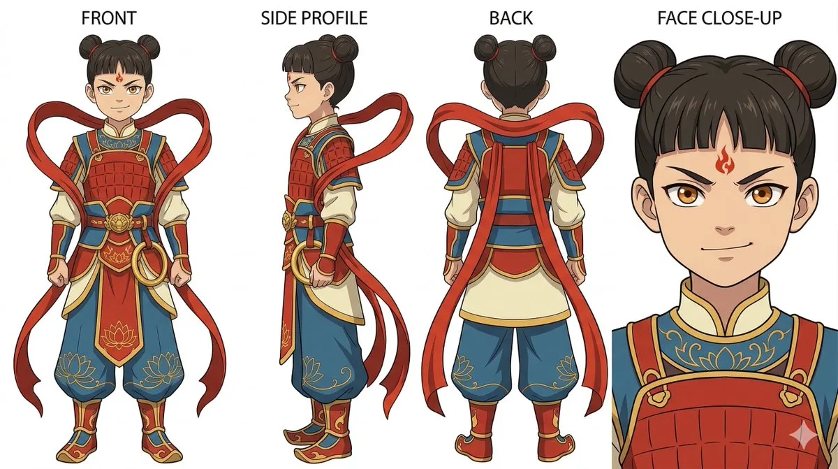 Nezha Character Turnaround