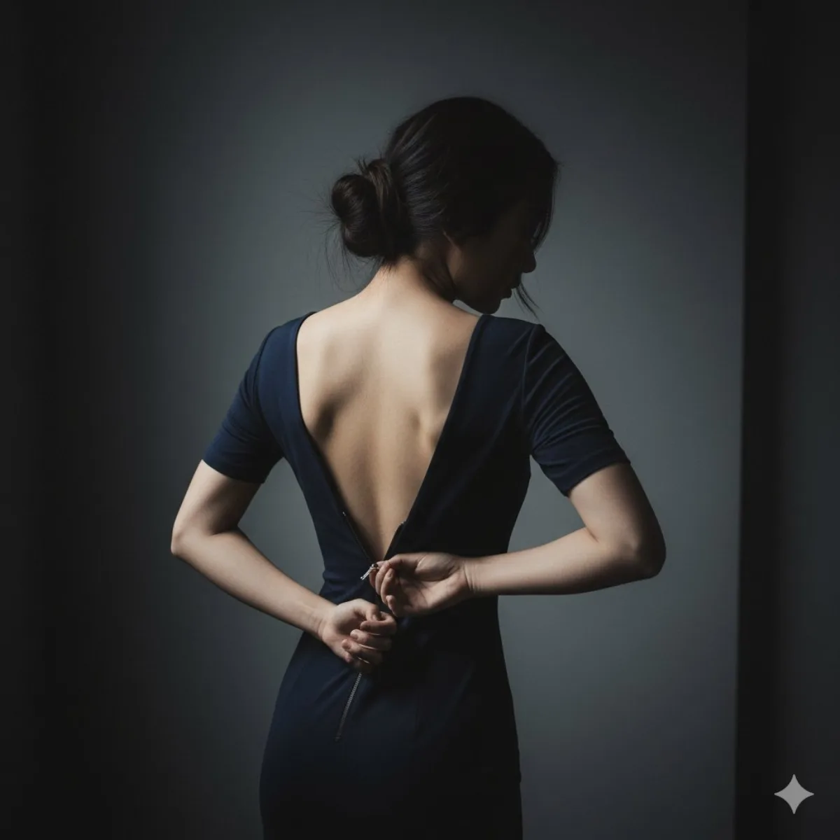 A Refined Girl Changing Clothes