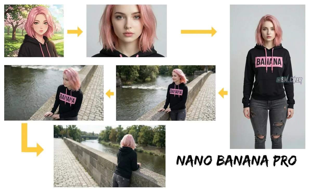 Change camera view while keeping character consistent