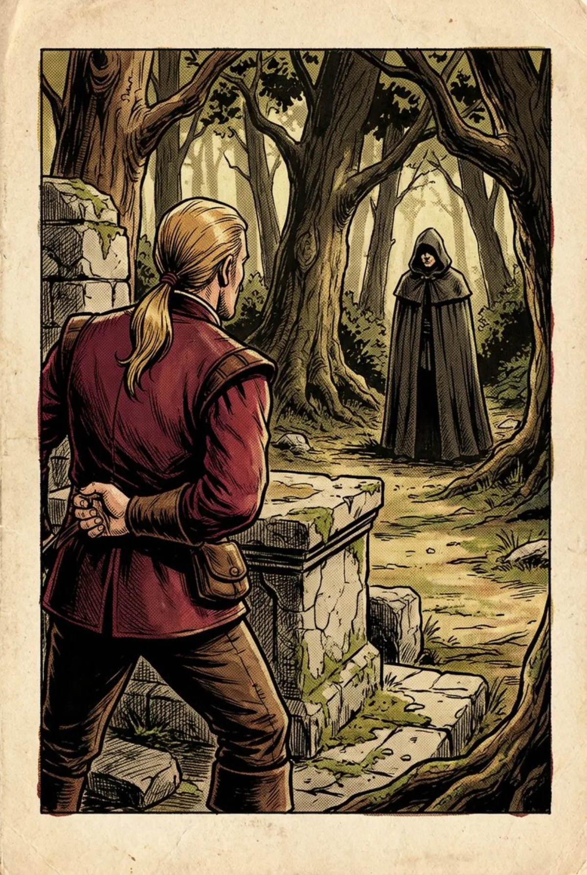 1980s RPG manual illustration prompt - Crafted Style