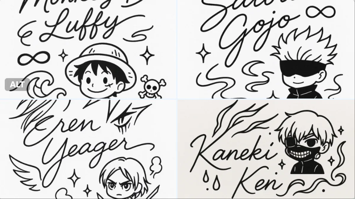 Editorial Favorite Character Anime-Style Signature