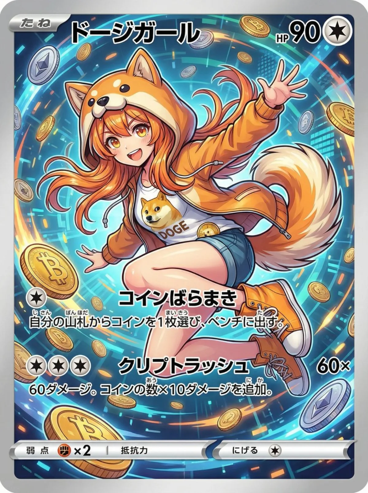 Pokemon/Yu-Gi-Oh style card from character image - Curated Style