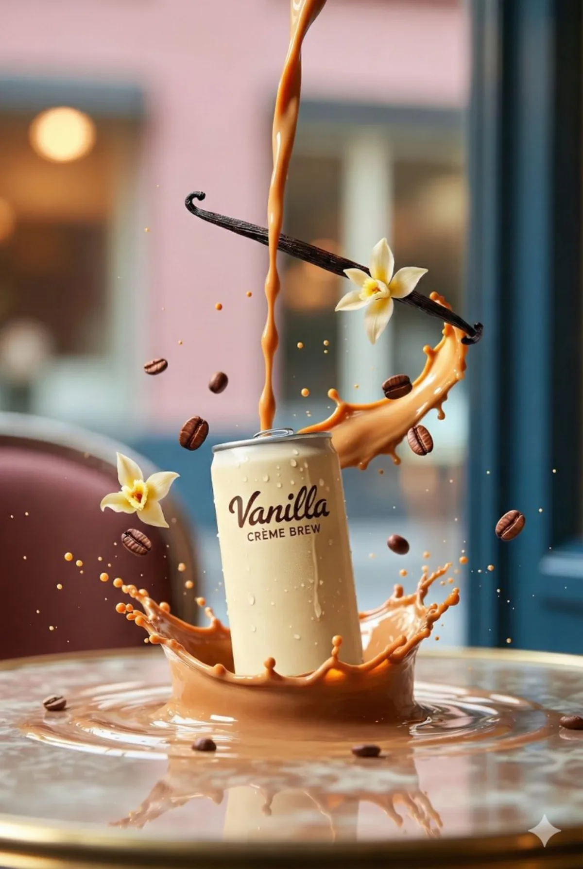 Vanilla Creme Brew On gemini Nano Banana 3.0 · 主图演绎