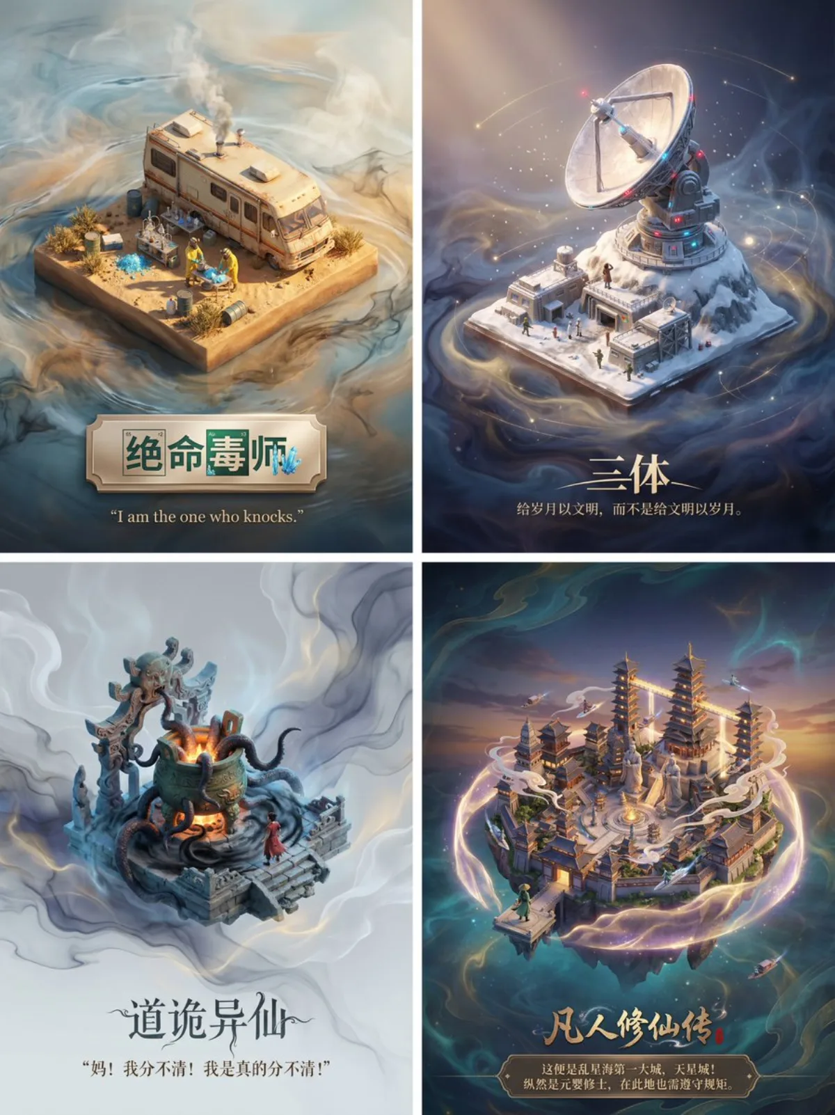 3D等距微缩海报