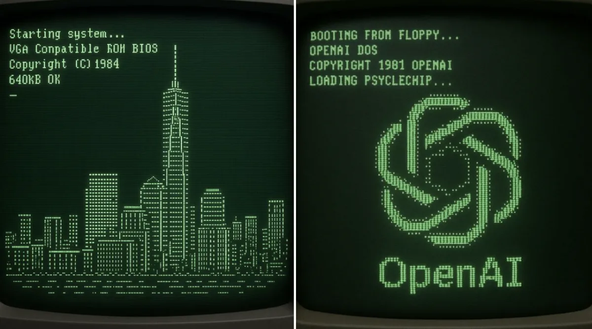 Retro Computer Boot Screen as ASCII Art