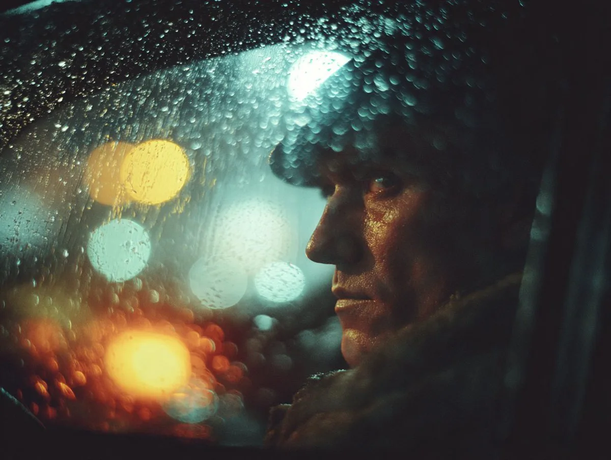 Premium Solitude by the Rain-Soaked Window