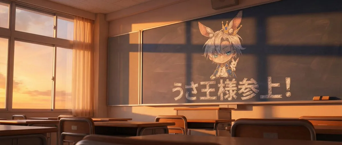 黑板画兔子王