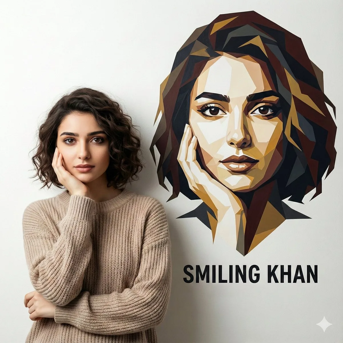 Branded Polygon Portrait