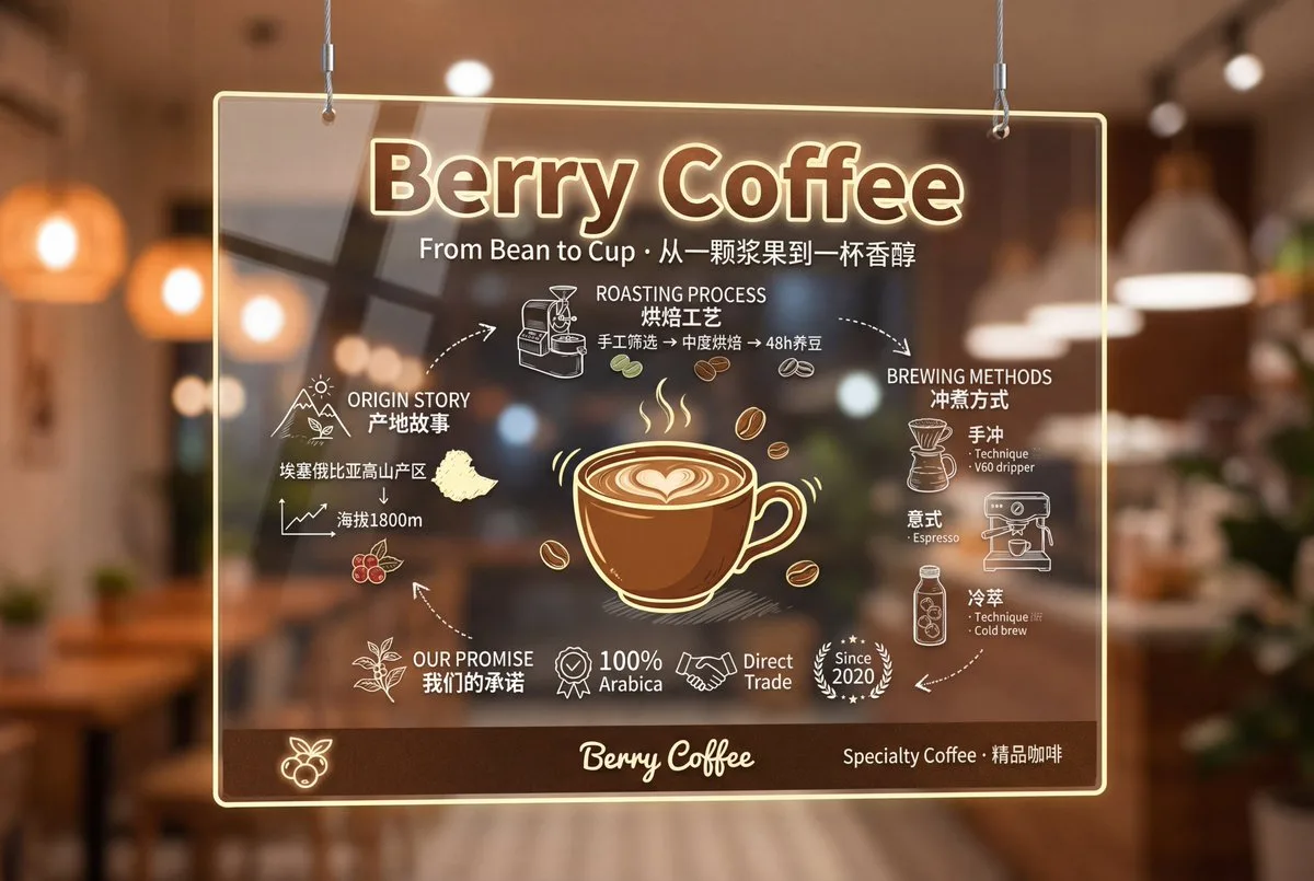 亚克力手绘品牌展示牌