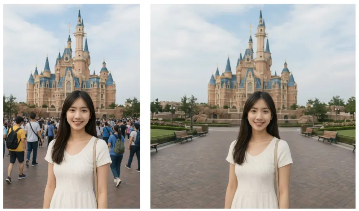 Smart Crowd Removal: A Stylized Take
