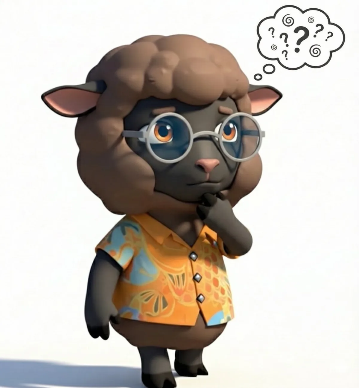 A Studio-Grade Character thinking image (implied prompt)