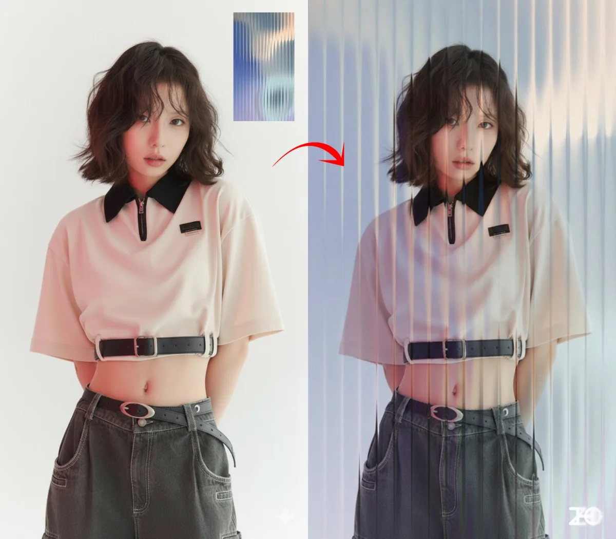 Glass Effect Overlay On Photo