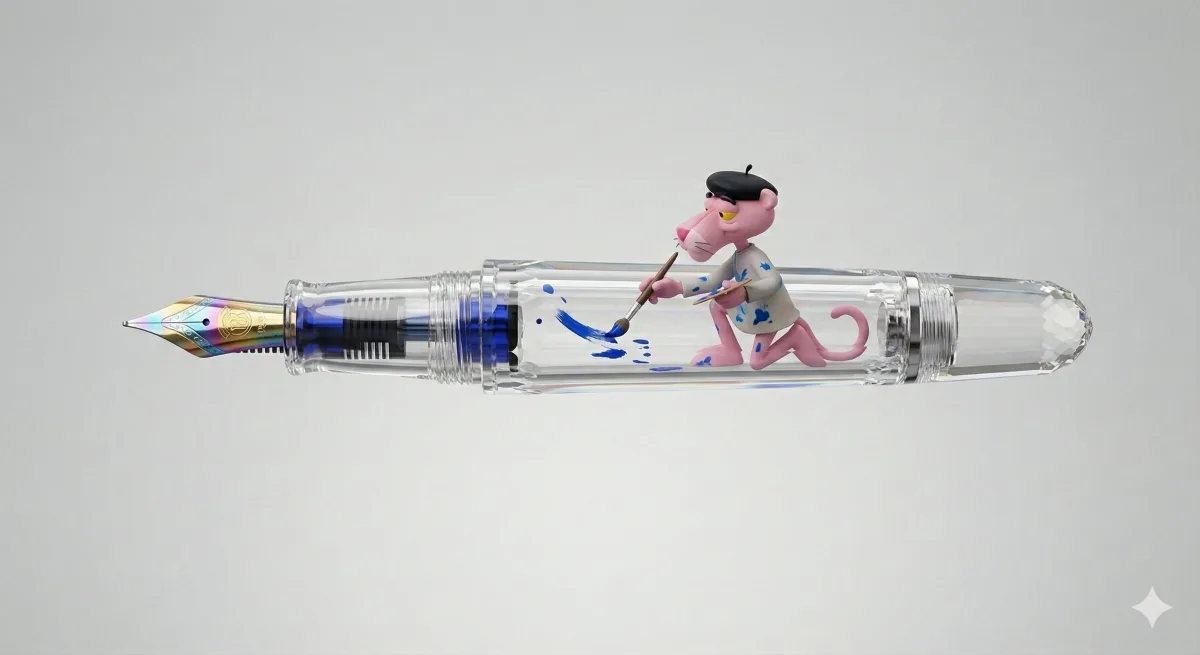 Signature Pink Panther Crystal Fountain Pen