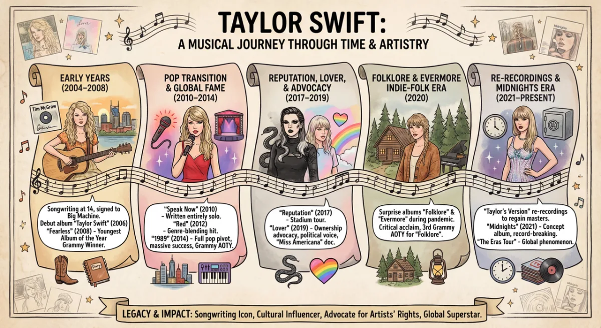Biographical Infographic From Wikipedia