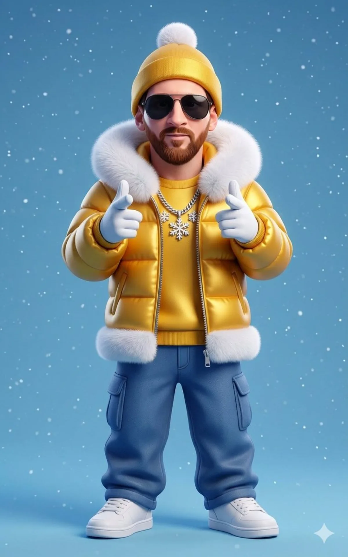 Stylized 3D Cartoon Man in Modern Streetwear