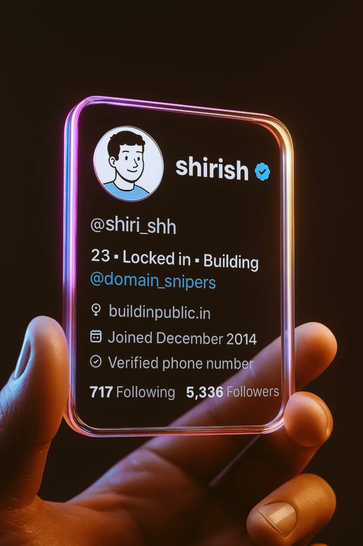 Create 3D Twitter Profile Card - Signature Style