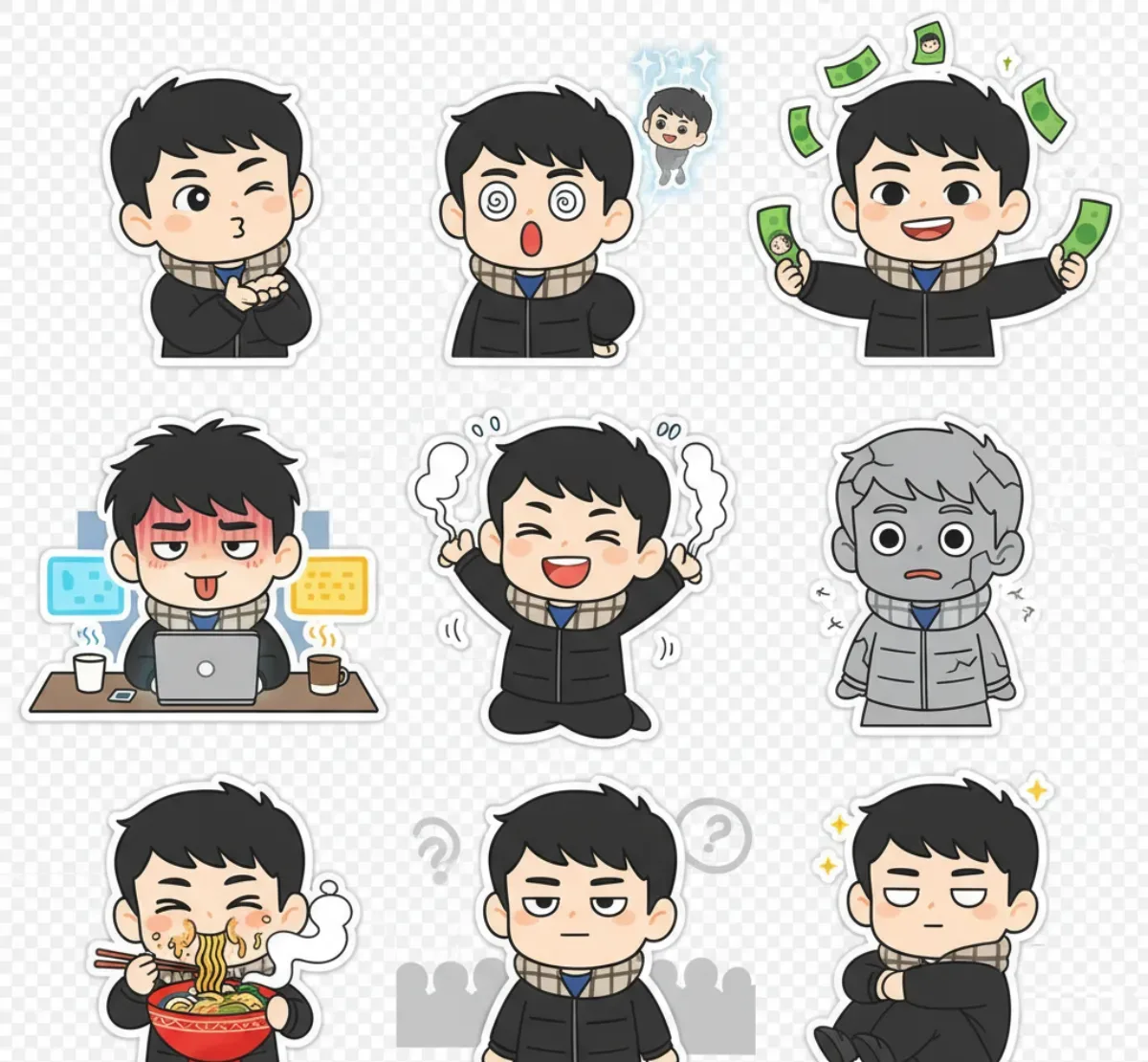 Q Character Sticker Pack
