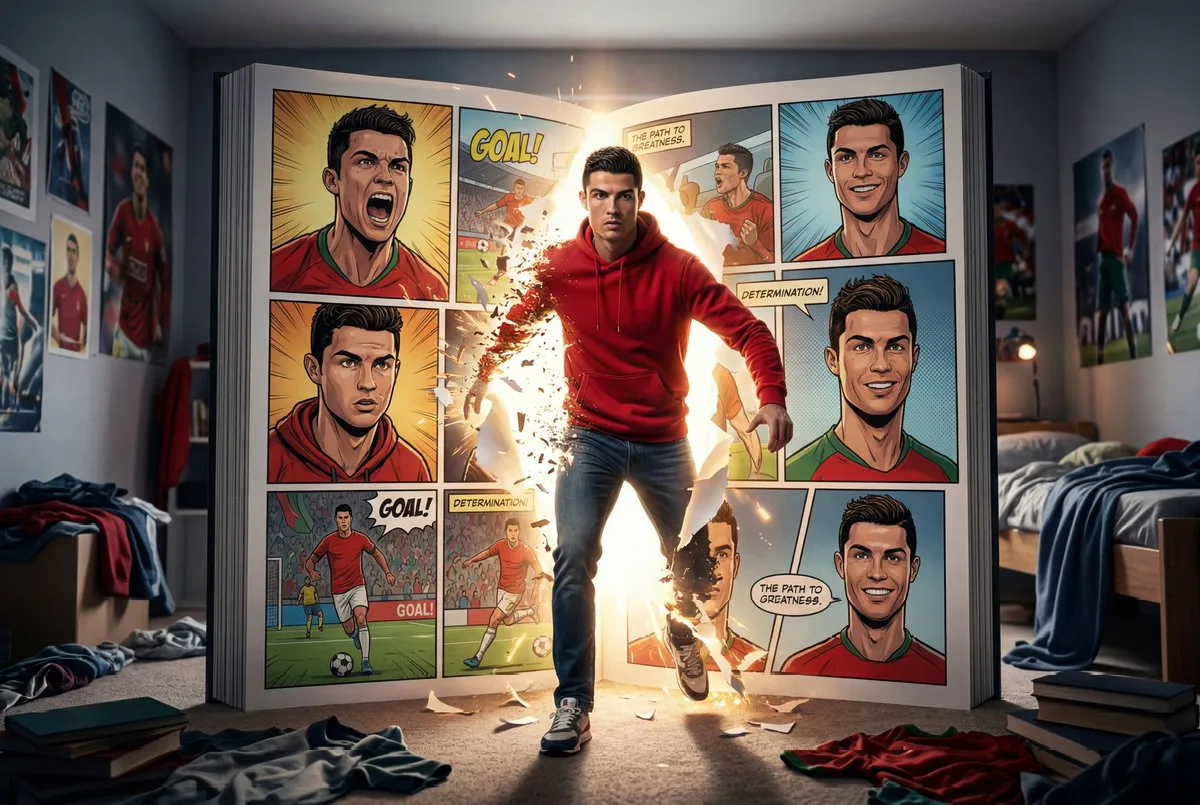 Man Stepping Out of a Comic Book (Studio-Grade)