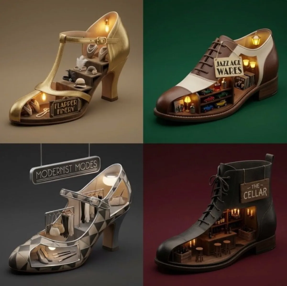 Surreal Retail Fashion History Dioramas (Premium)