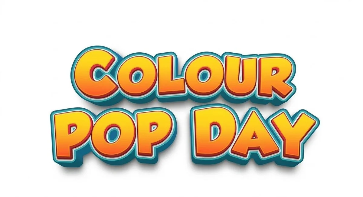 Change Text on Image to Colour Pop Day - Curated Style