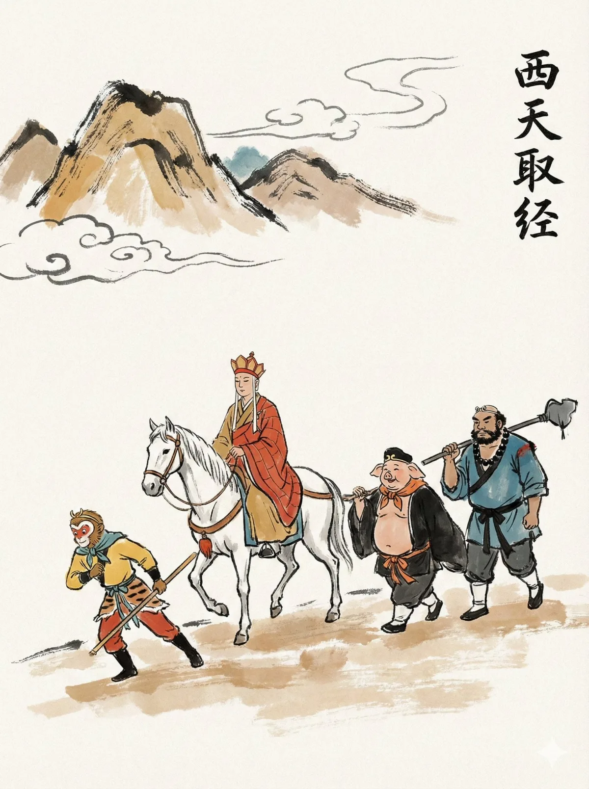 A Studio-Grade Modern Chinese Ink Illustration