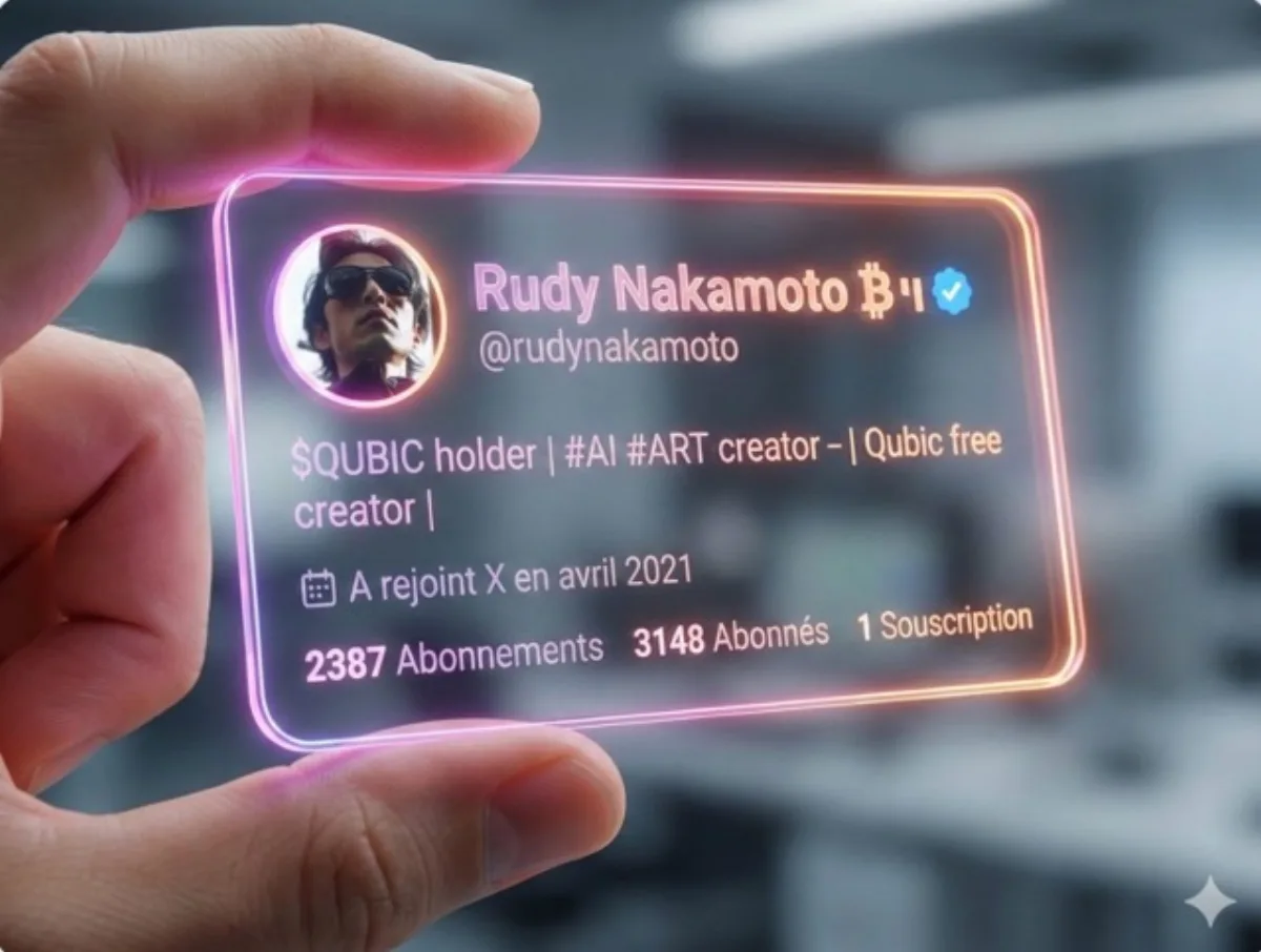 Futuristic Transparent Twitter Profile Card