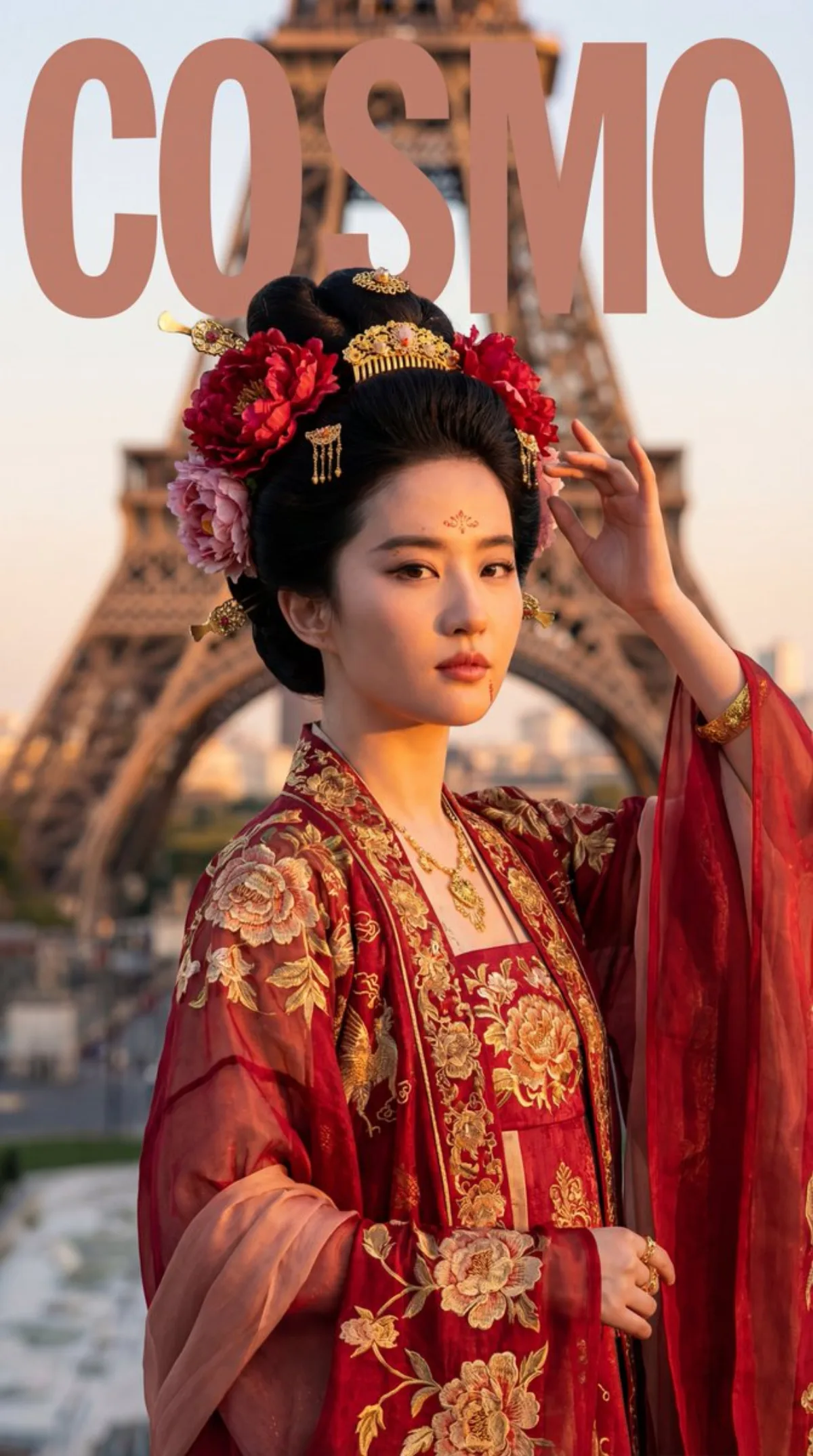 Tang Dynasty Noblewoman Meets Eiffel Tower: A Curated Take