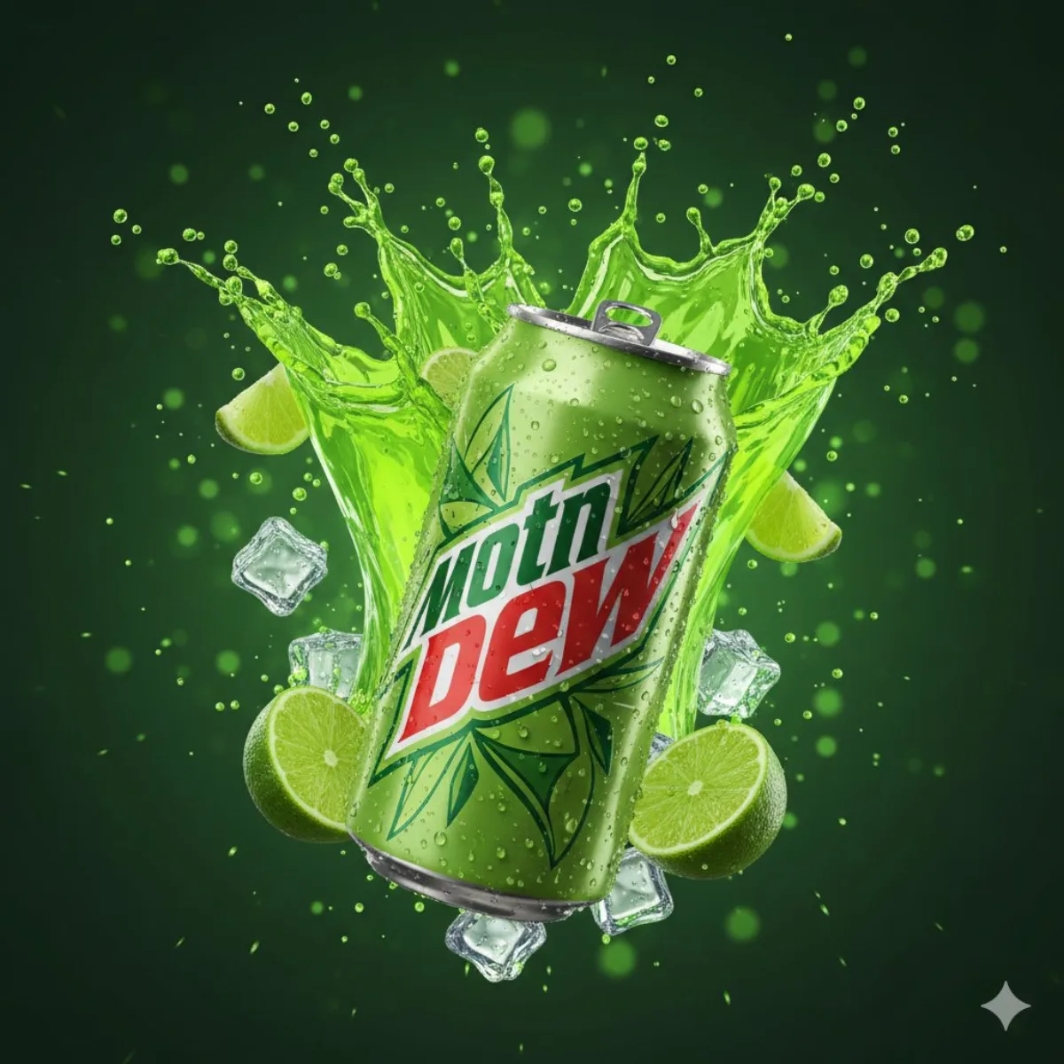 Hyper Realistic Mountain Dew Burst