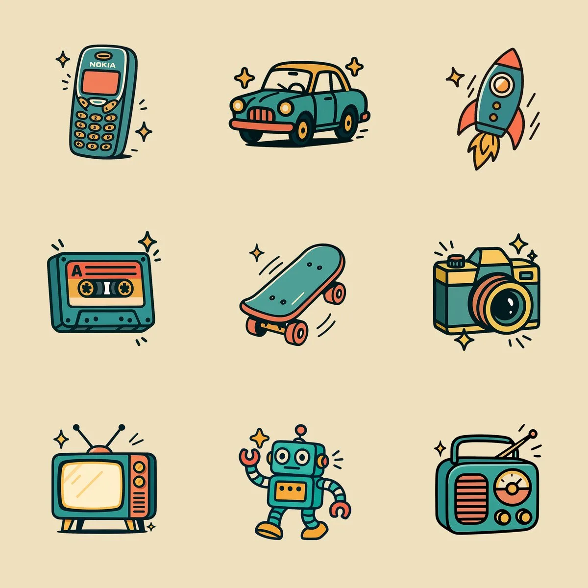 Vintage Style Icons (Curated)
