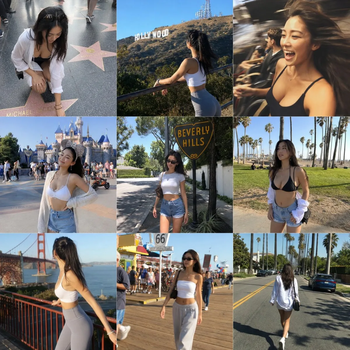 California Landmarks Instagram Grid Model