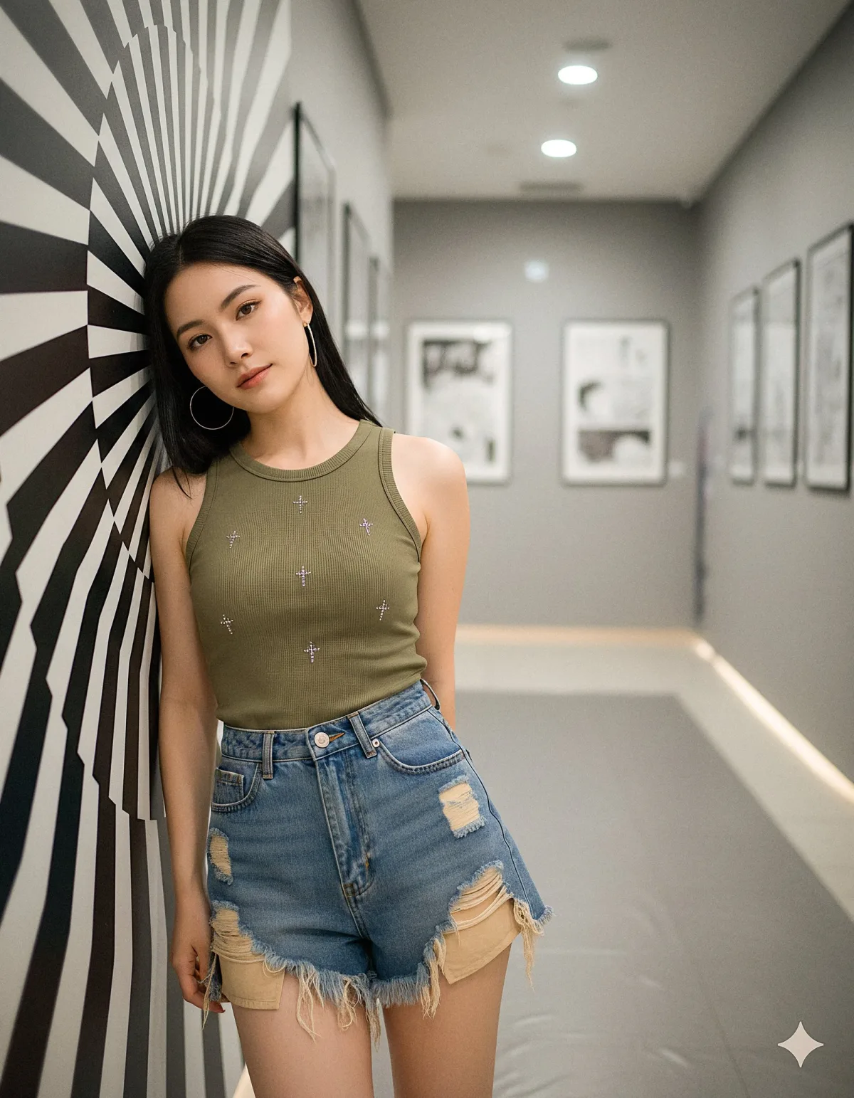 Woman in Corridor (Curated)