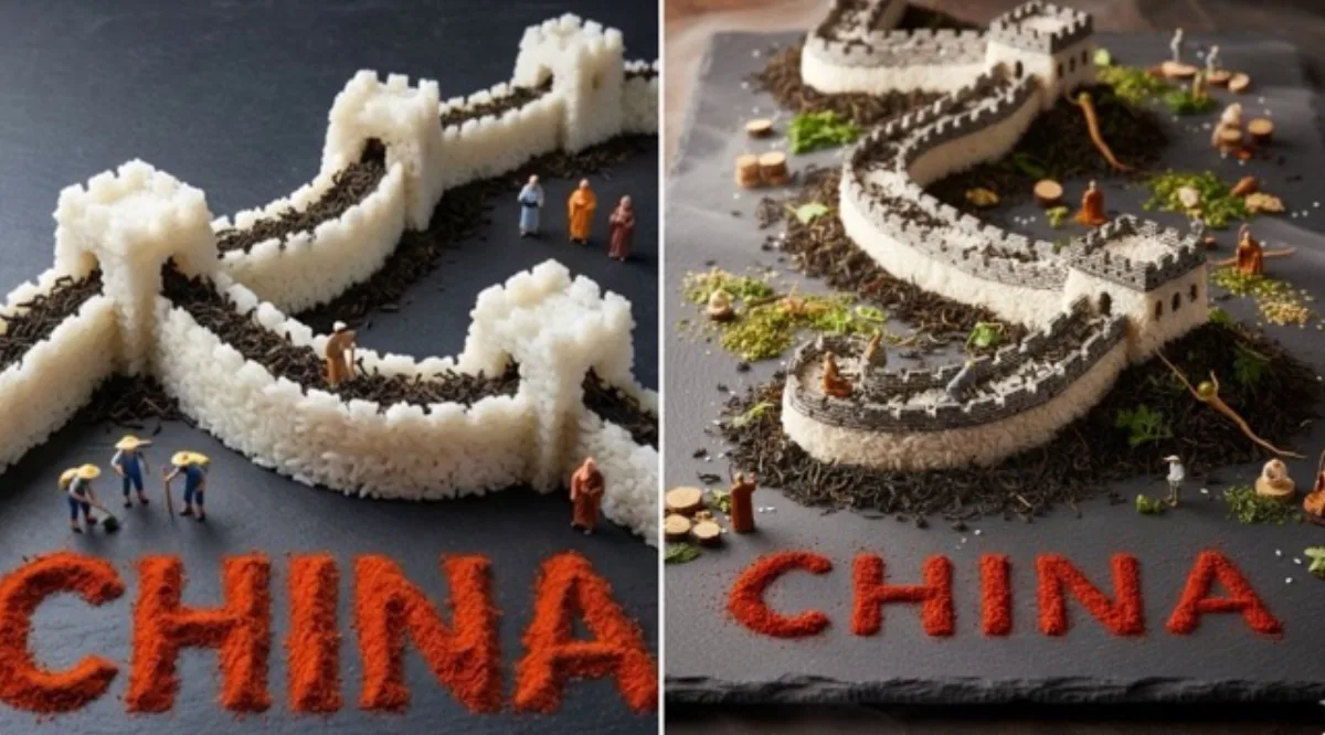 Signature The Great Wall of China Food Art Diorama