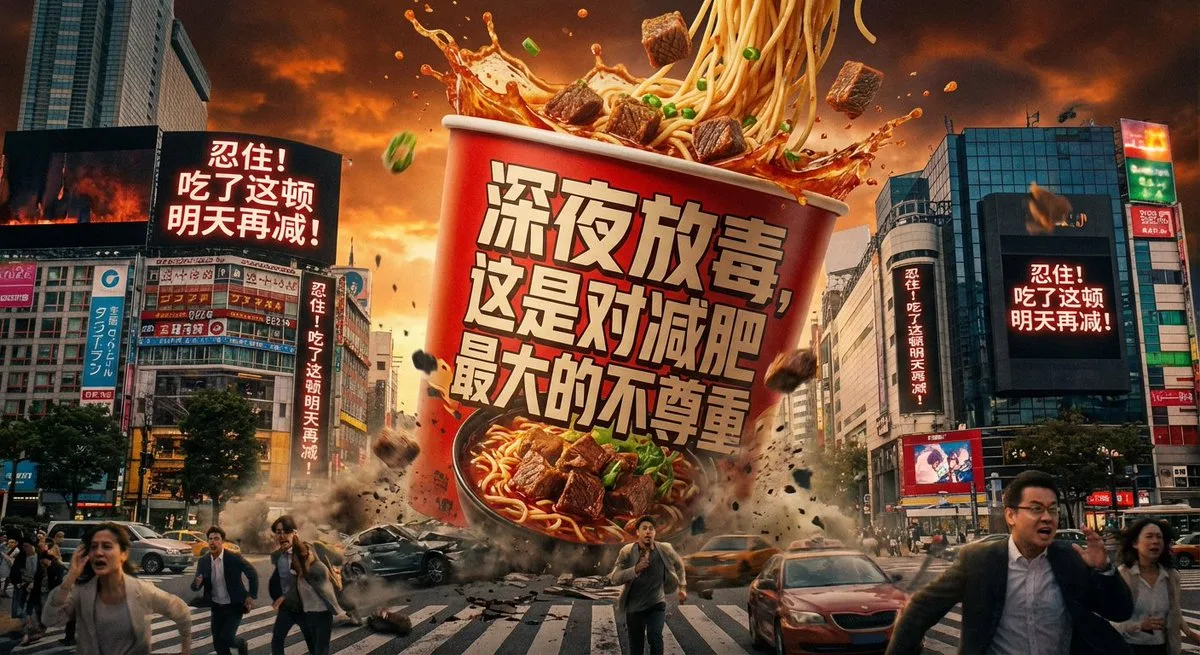 巨型方便面杯灾难现场：匠心诠释