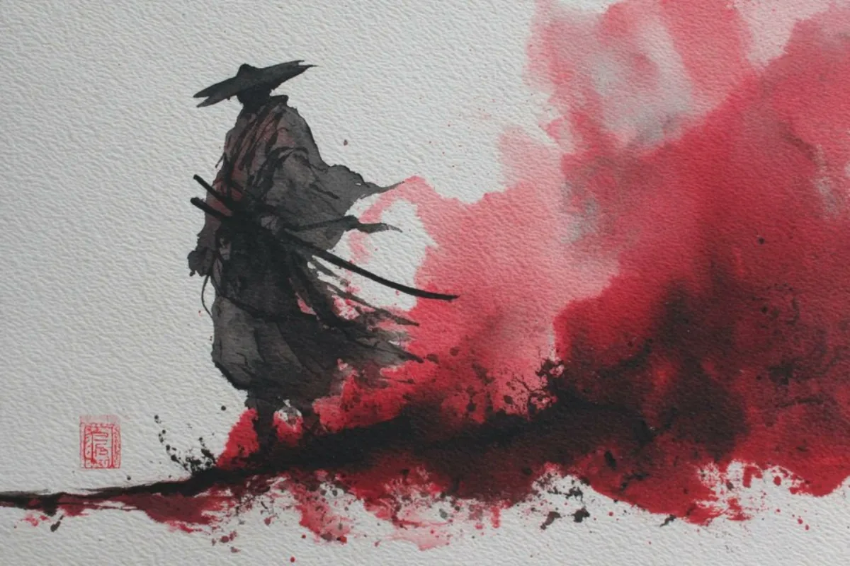 Serene Sumi E Ink Wash