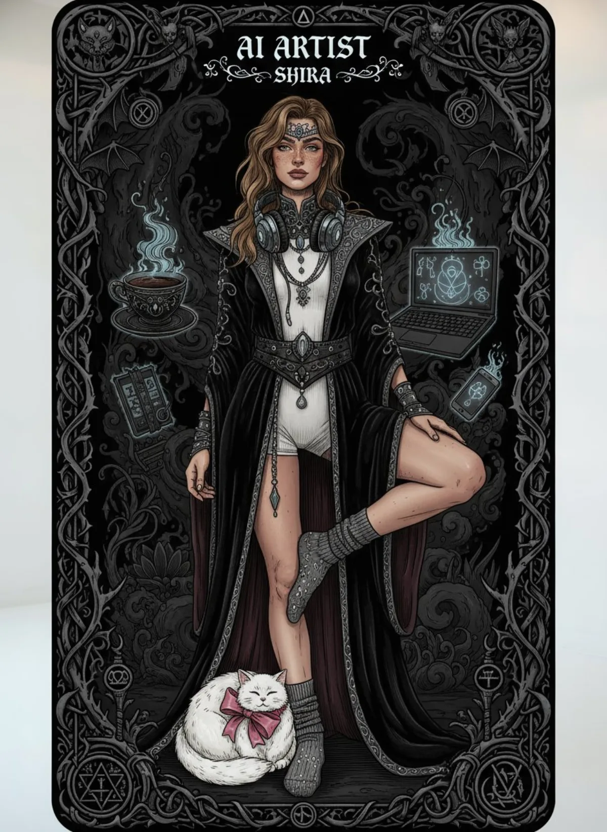 Dark Gothic Tarot Card Ai Artist Shira