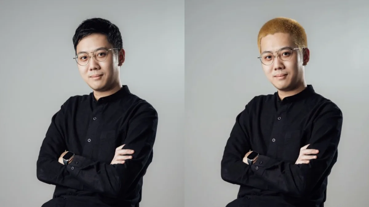 Change character's hairstyle to [blonde] [crew cut]