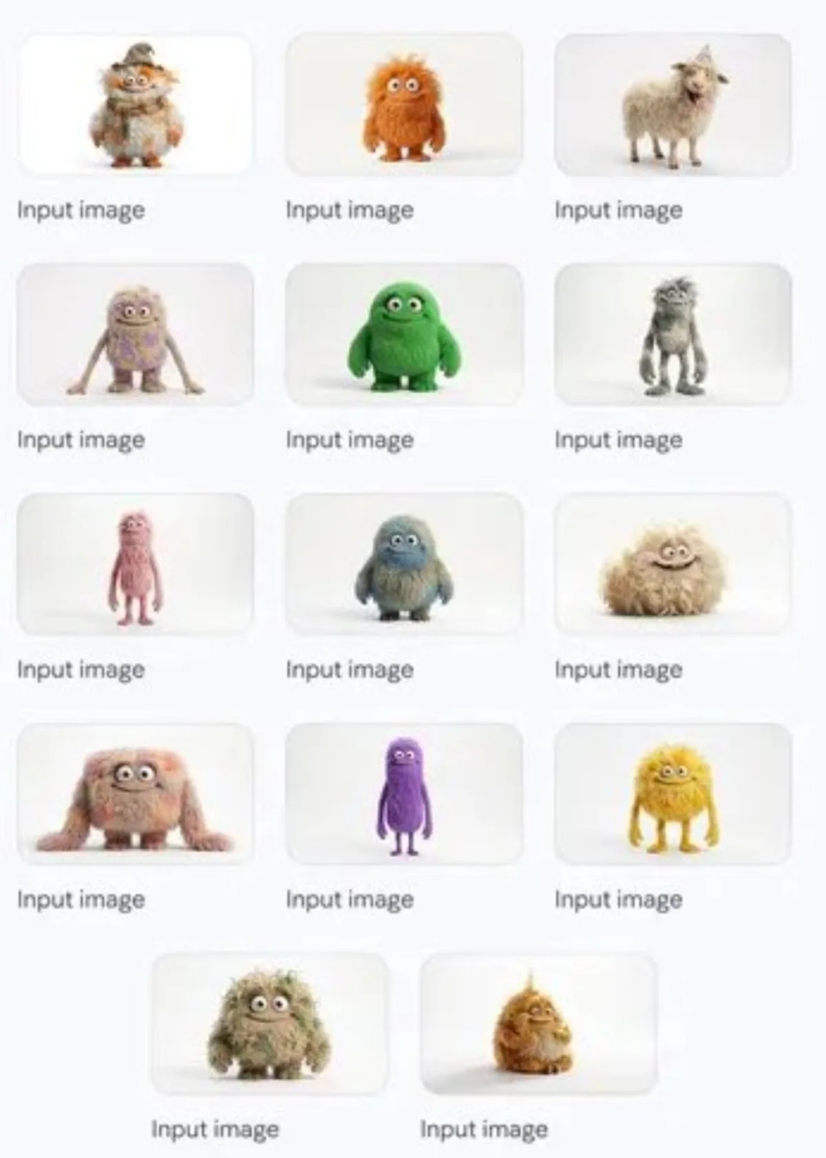 Group image of characters prompt