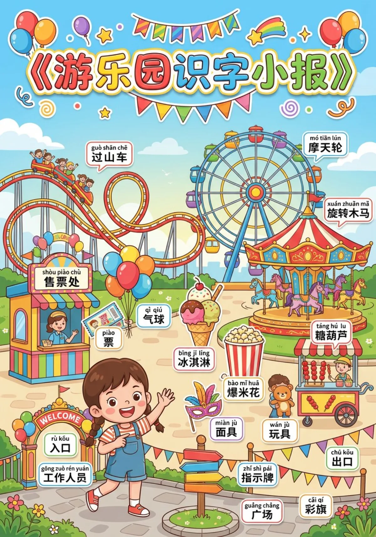 Amusement Park Literacy Newsletter For Kids