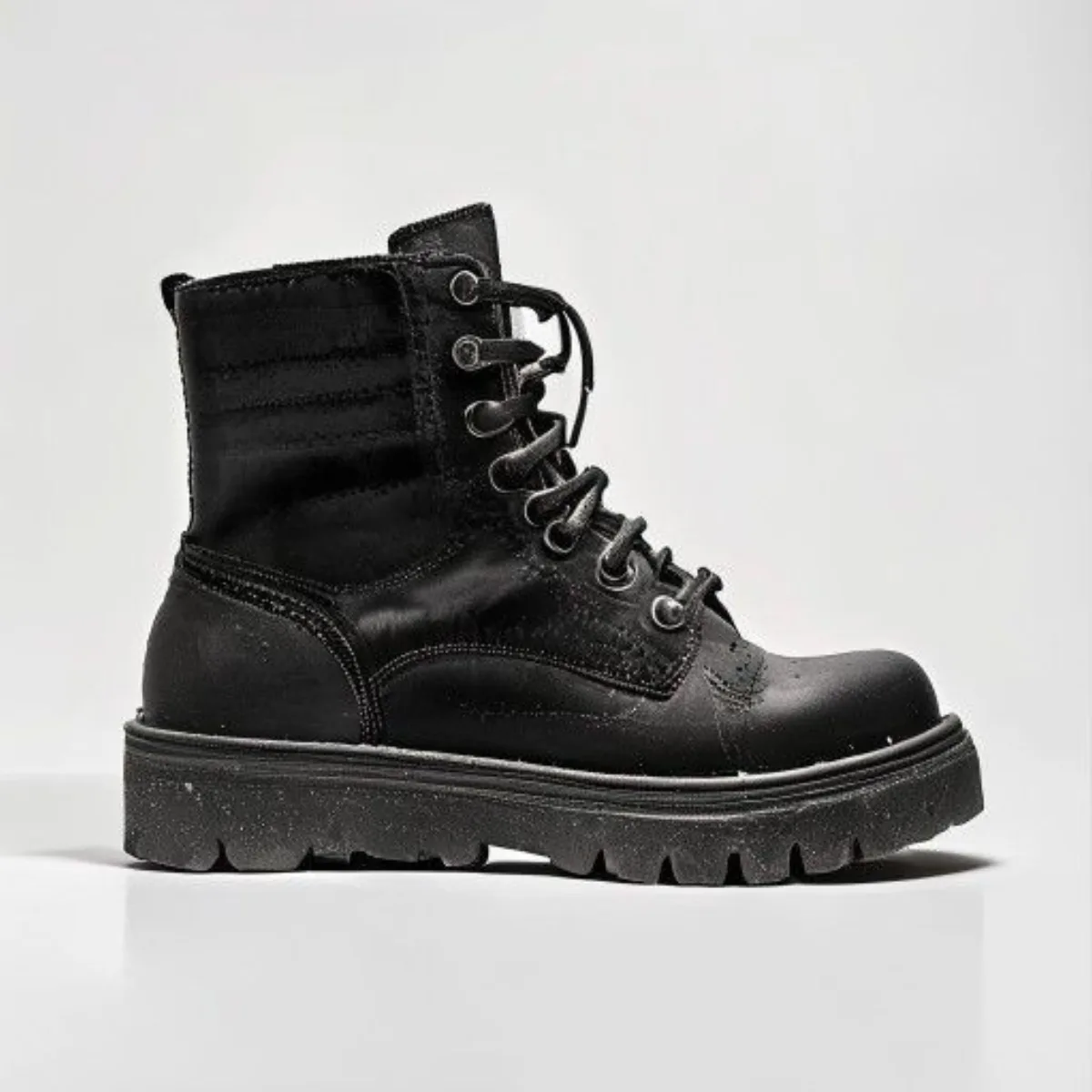 Black Chunky Platform Combat Boots