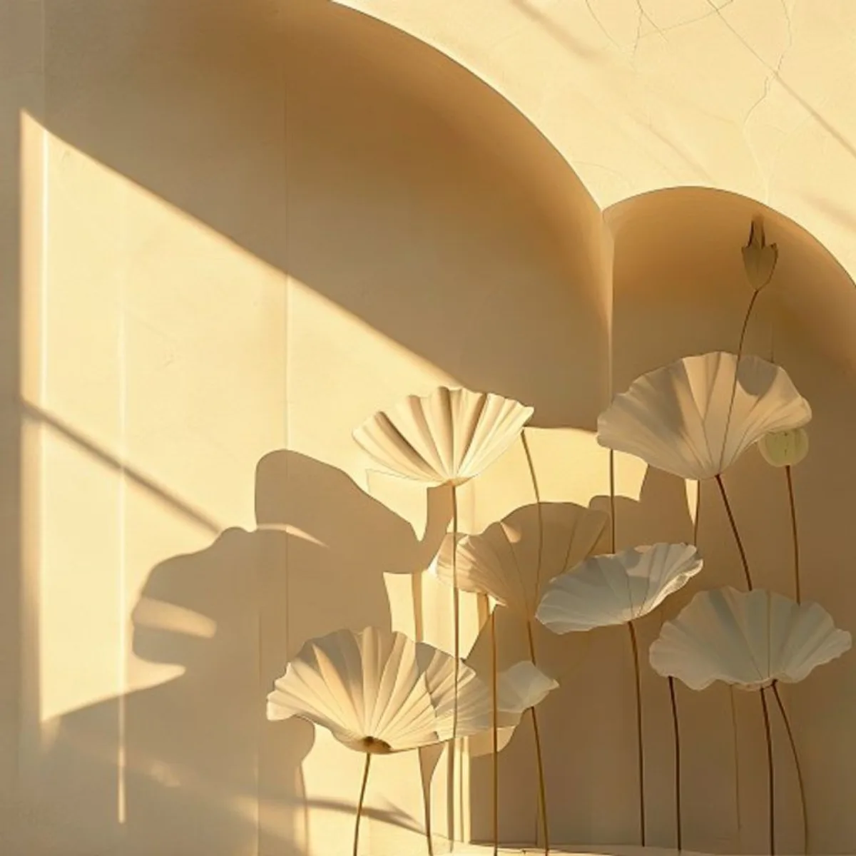 Minimal Lotus Shadow Wall