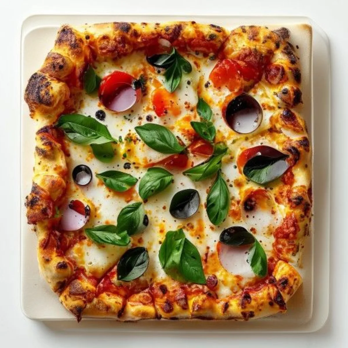 Indian Chicken Pizza Top View